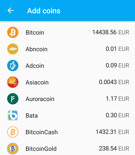 Add Bitcoin Gold to Coinomi