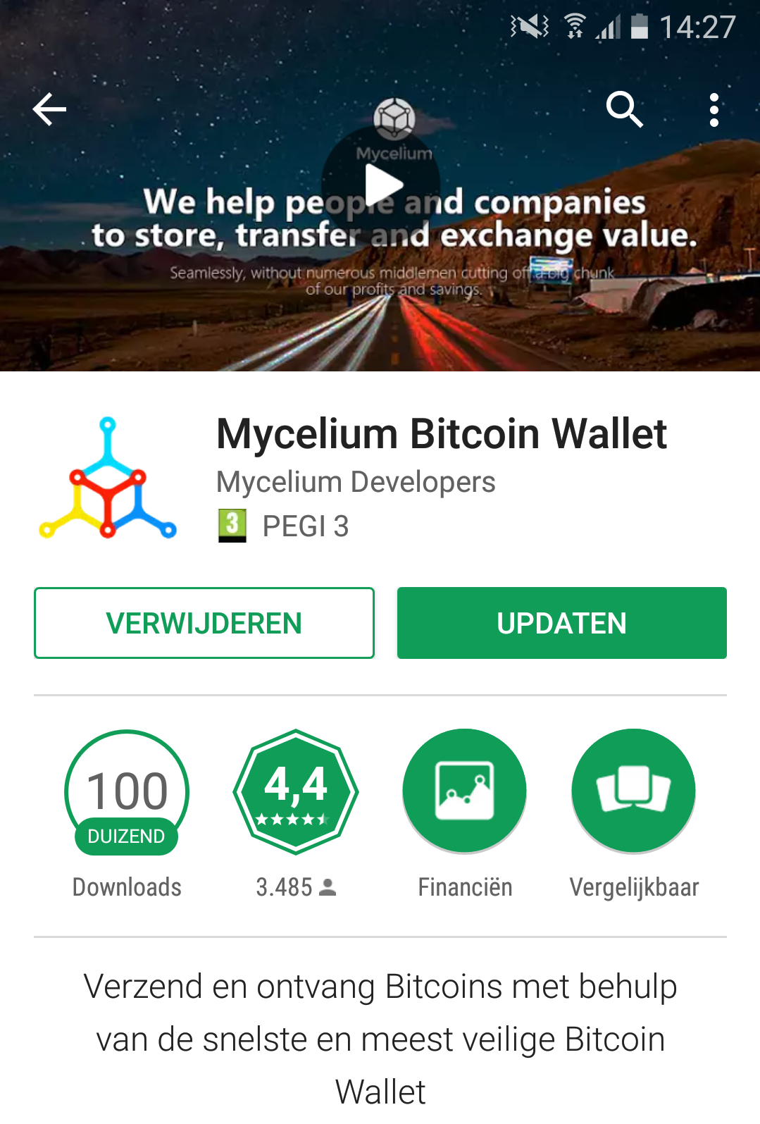 Download and install Mycelium app